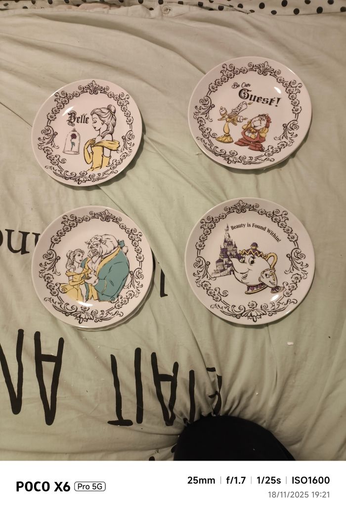 Assiettes la Belle et la Bête - photo numéro 3