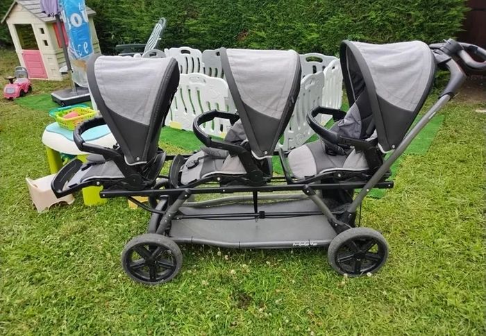 Poussette triple peg perego + habillage de pluie - photo numéro 2