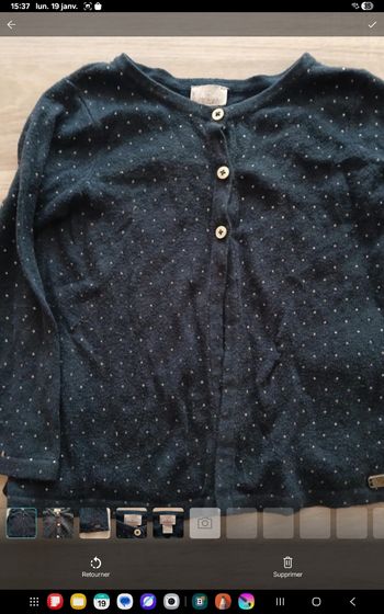 Gilet bleu 4 ans pf4128