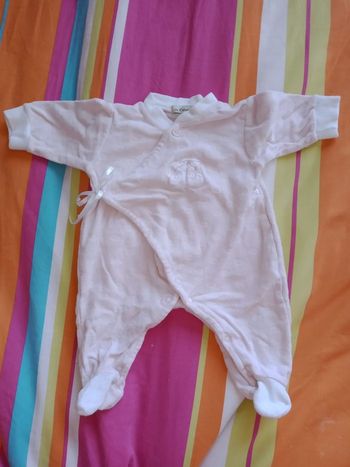 Pyjama Rose cache coeur in extenso 1 mois