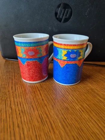 lot de 2 mug vintage