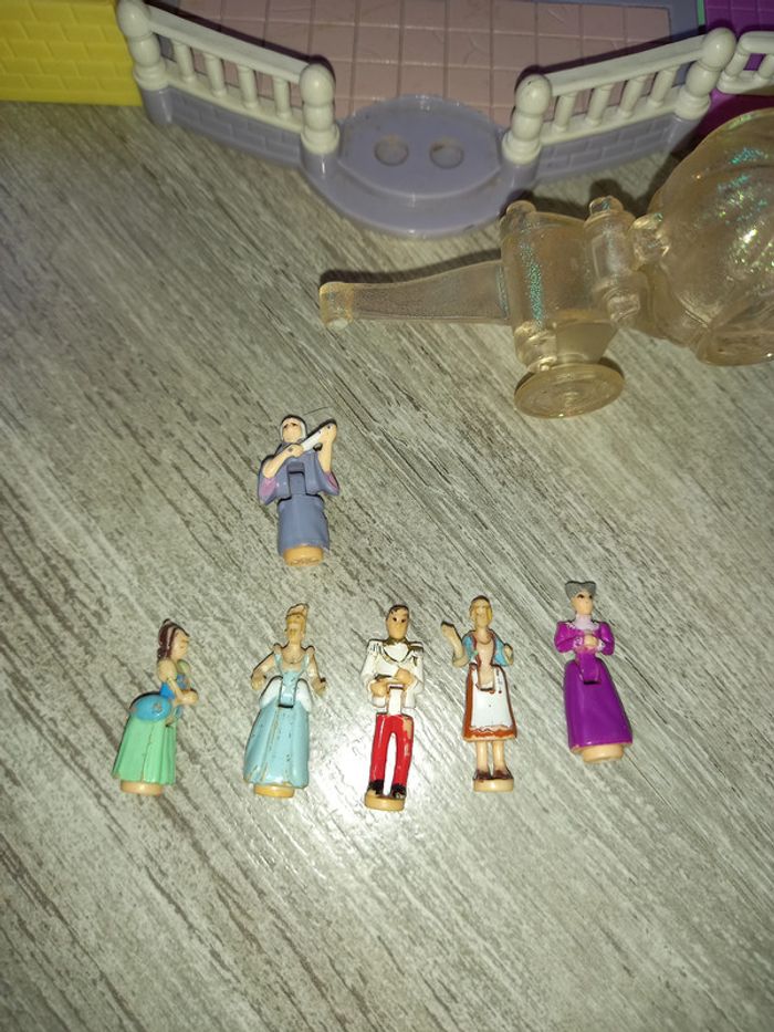 polly pocket vintage chateau de cendrillon avec personnages - photo numéro 2