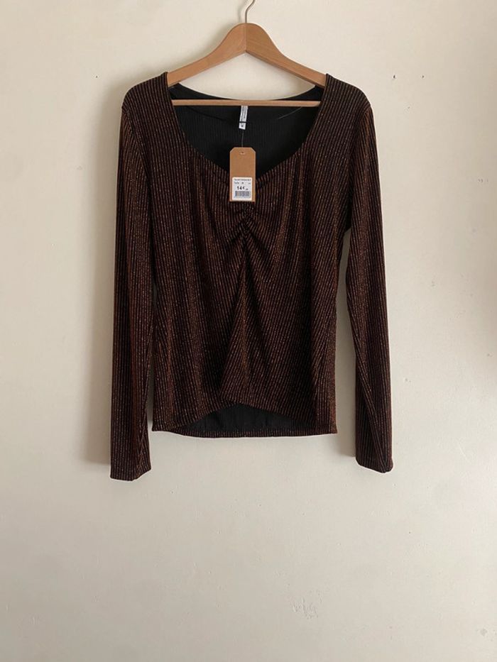 Blouse manches longues pailletées - photo numéro 2