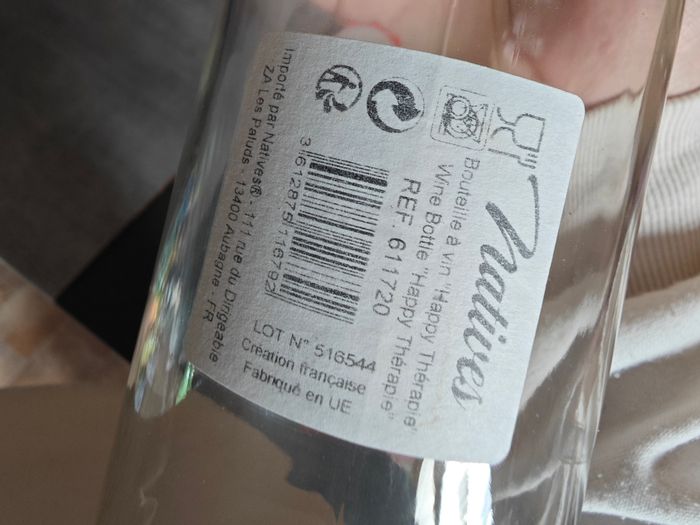 Lots de 2 bouteilles décoratives pour vin rouge - photo numéro 4