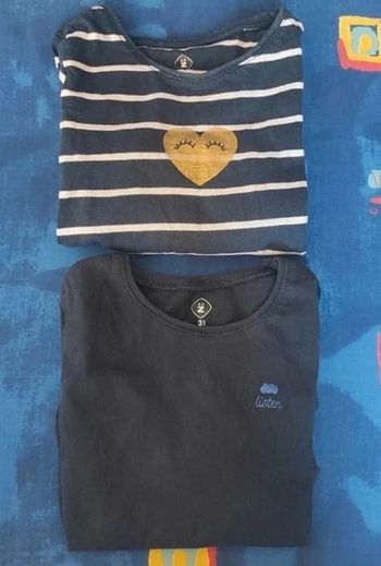 Lot 2 t-shirt ML fille