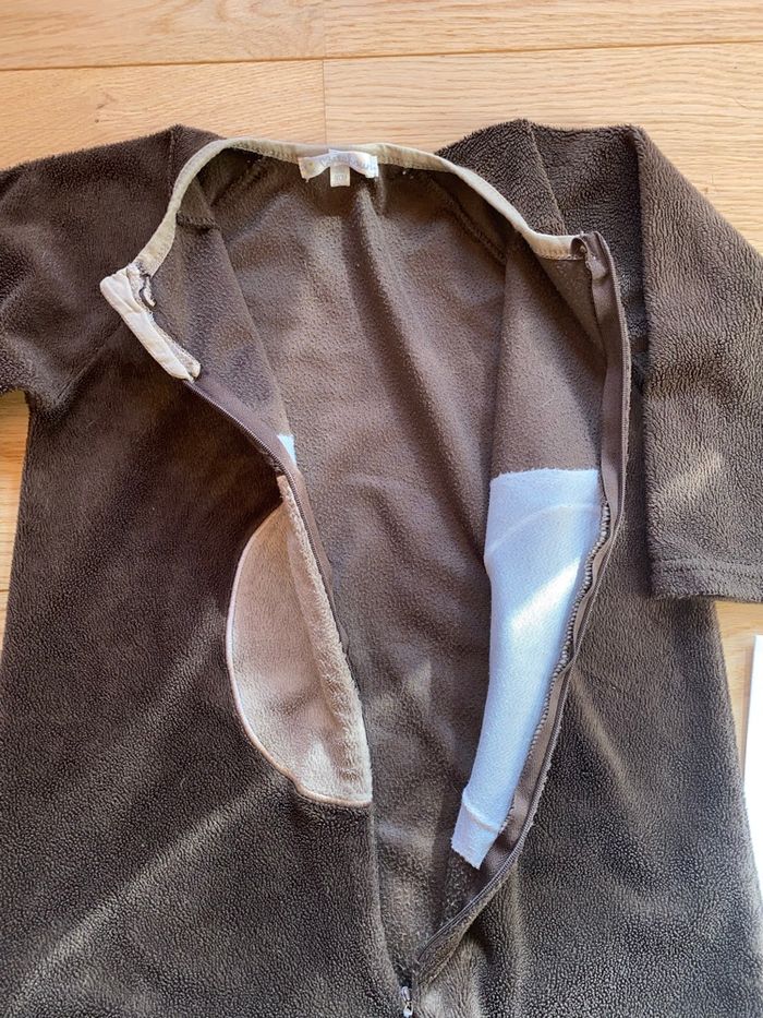 SurPyjama velours marron et beige – Kitchoun – 24 mois - photo numéro 2