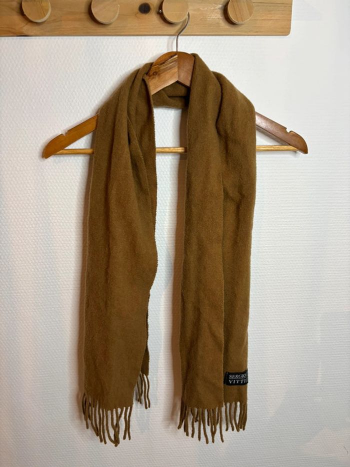 Écharpe marron 100% laine - photo numéro 3