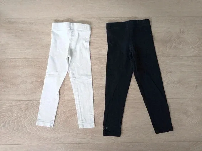 Lot de 2 leggings noir et blanc Orchestra 4 ans
