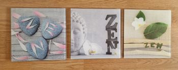 3 petits cadres déco zen