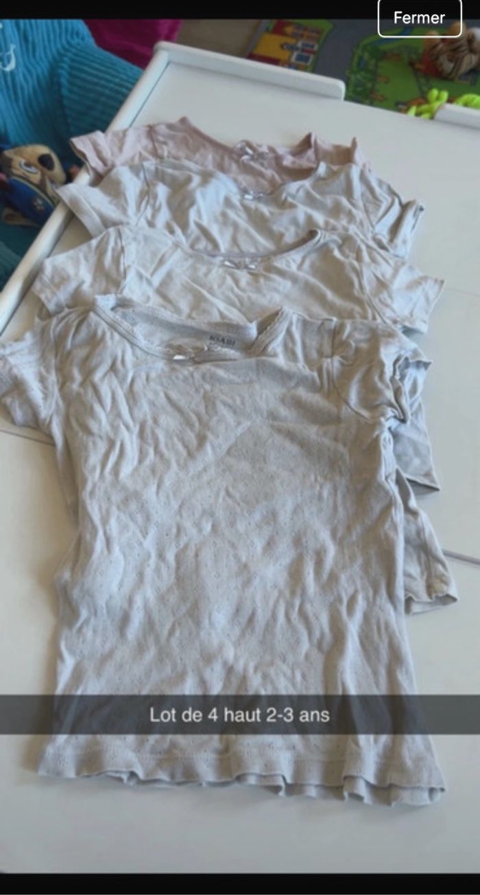 Lot de 4 débardeur fille