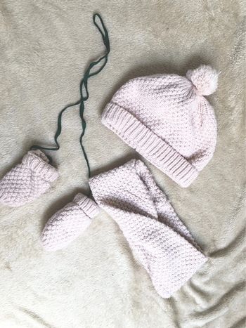 Ensemble bonnet moufles écharpes / 12mois / kiabi