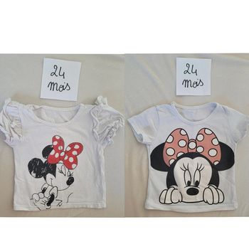 2 tee shirt minnie disney 24 mois