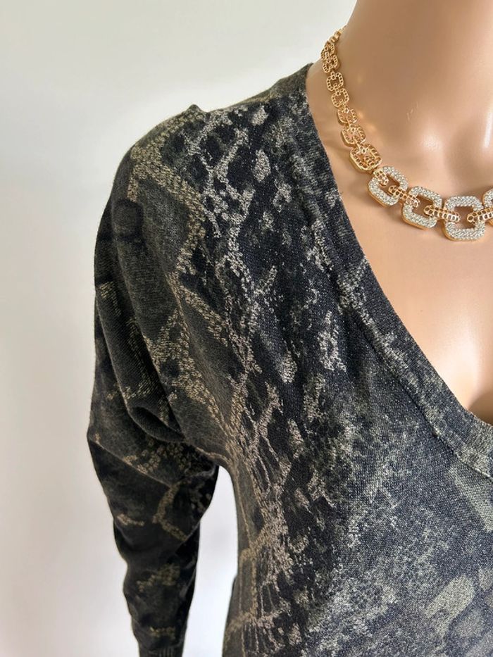 Pull long imprimé pailleté Morgan taille M jamais porté - photo numéro 5
