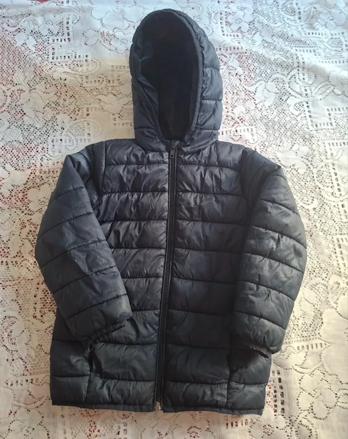 Doudoune légère garçon Kiabi bleu marine capuche  - taille 5 ans