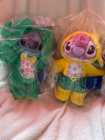 Lot de 2 peluches de Pâques Disney Stitch et Angel 2026