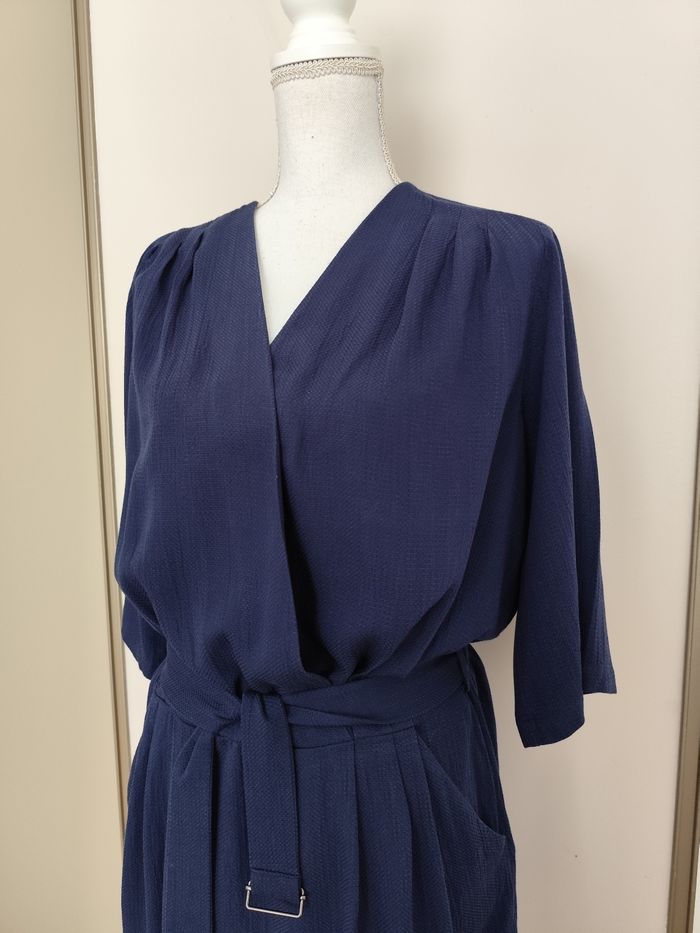 Robe Comptoir des cotonniers taille 40 bleu marine automne hiver - photo numéro 5