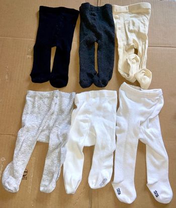 Lot de collants divers couleur taille 0/1 mois bon état