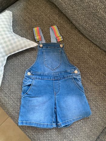 Salopette courte en jean, Catimini, 4 ans comme neuve