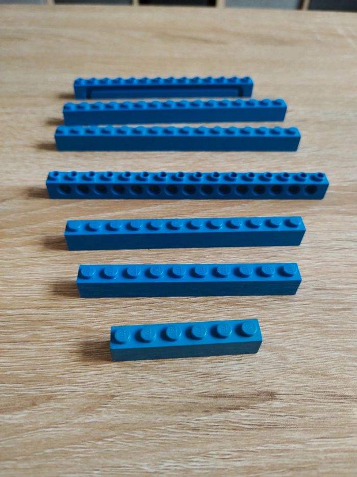 Lego 6973 lot 7 barrettes bleu divers - photo numéro 4