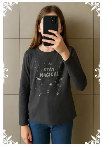 T-shirt Kiabi noir taille 12 ans enfant fille