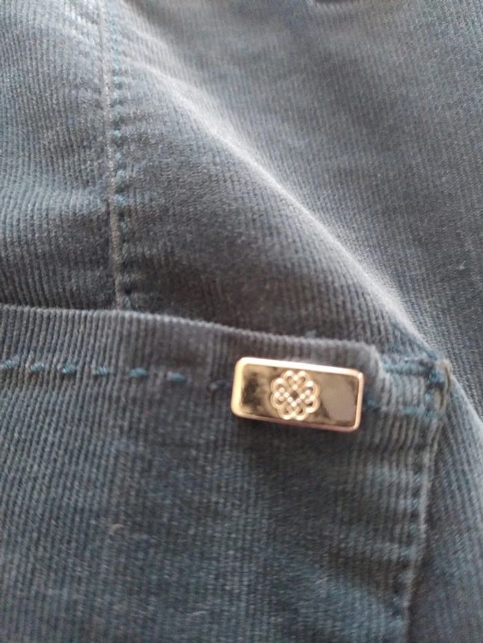 Pantalon breal velours bleu canard taille 38 - photo numéro 6