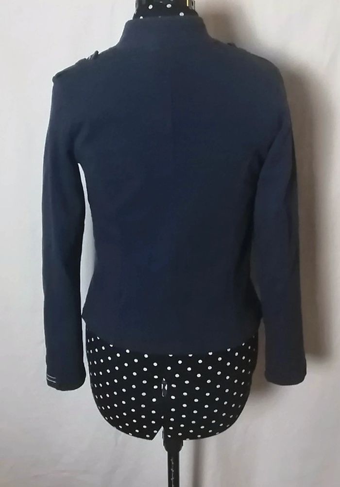 Veste / Blazer bleu marine broderie taille S DDP - photo numéro 5