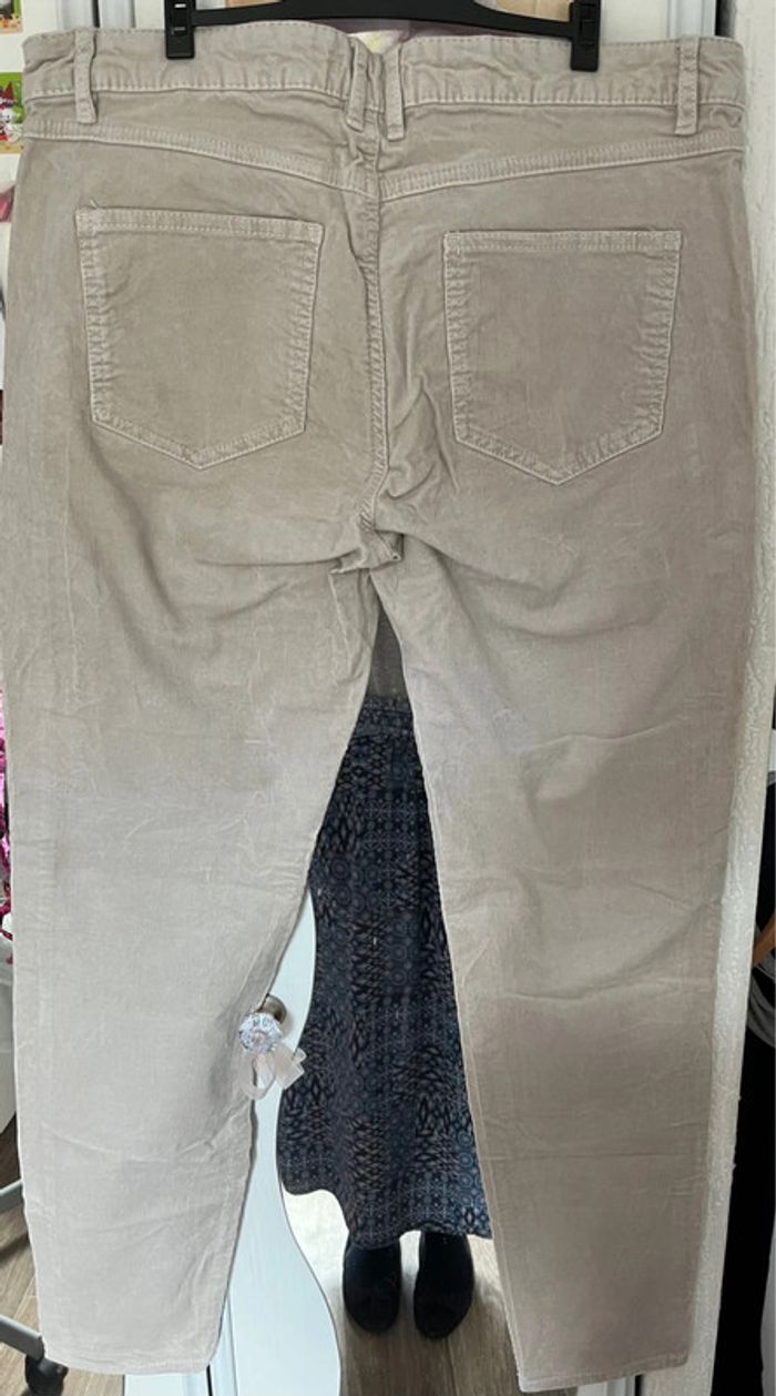 Pantalon en velour côtelé, beige, mango, 42 - photo numéro 8