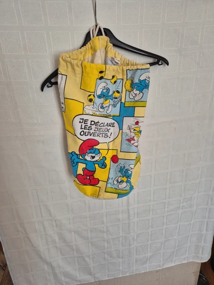 sac polochon vintage schtroumpf - photo numéro 10