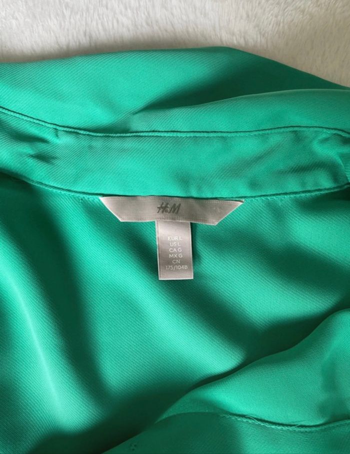 Chemise fluide vert menthe taille L - photo numéro 6