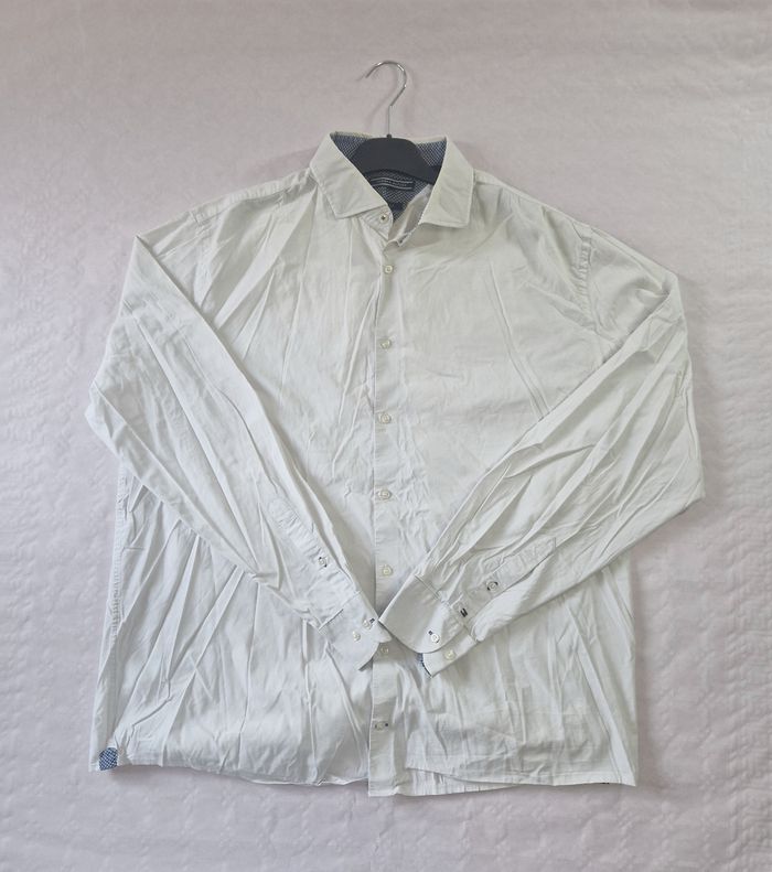 Chemise manches longues , homme , Tommy Hilfiger , blanche , taille XXL coupe Stretch - photo numéro 2