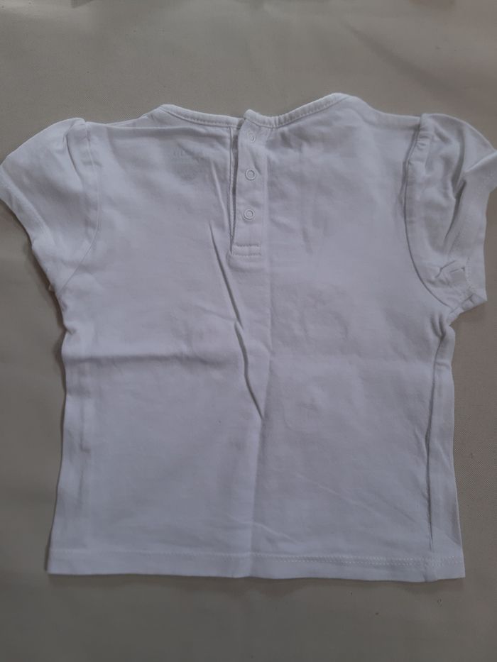 tee-shirt manches courtes blanc - pommes - Kiabi - 18 mois - photo numéro 5
