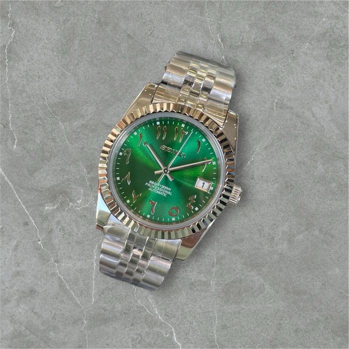 Montre Seiko Mod Arabic Dial Automatique Cadran Vert (brillant)