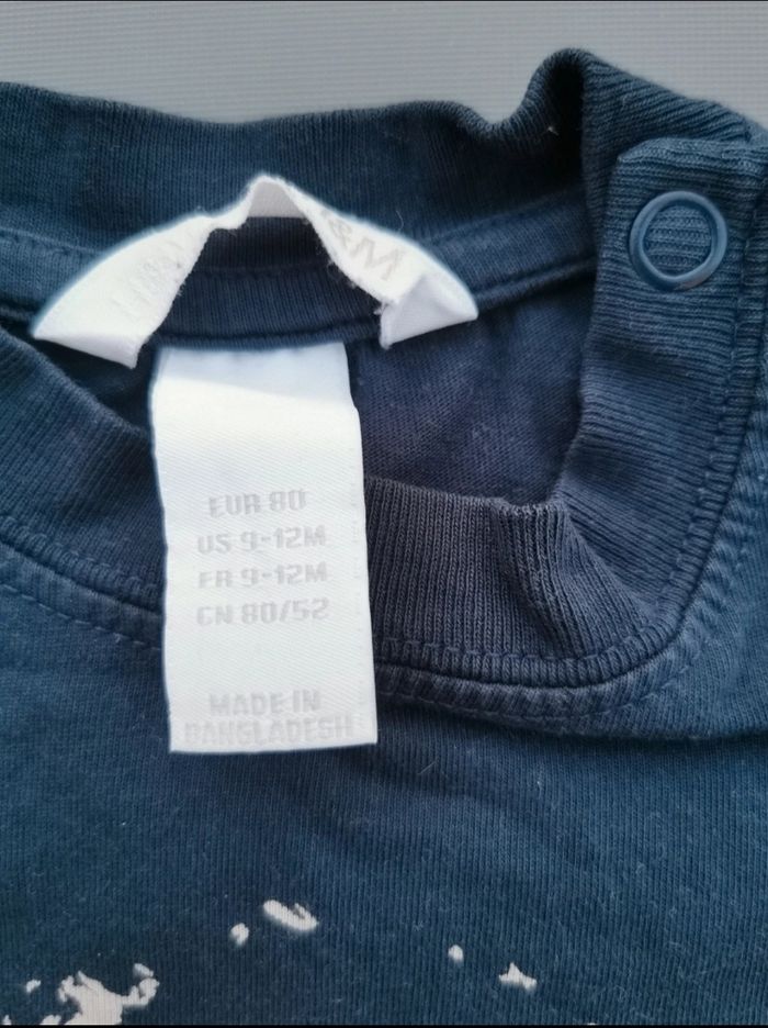 Tee-shirt MC 9-12 mois garçon H&M - photo numéro 3