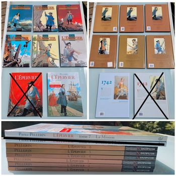 7 BD L'Épervier, tomes 1 à 7 dont 3 en EO cotées
