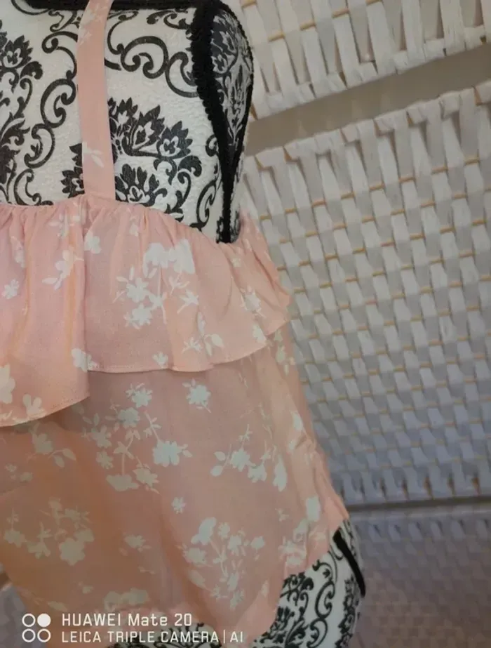 💕Joli Top asymétrique rose fleuri Benetton - femme Taille M / 38💕 - photo numéro 5