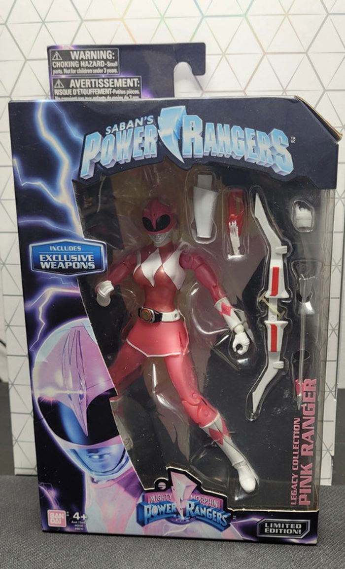 Figurine Power Rangers Mighty Morphin' Legacy Collection Pink Ranger Bandai - photo numéro 7