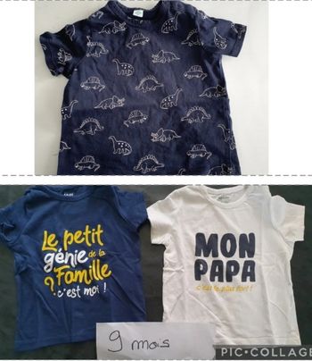 Lot t-shirts 9 mois