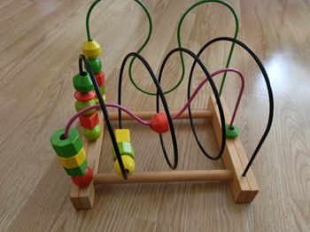 Grand parcours boules bois bébé