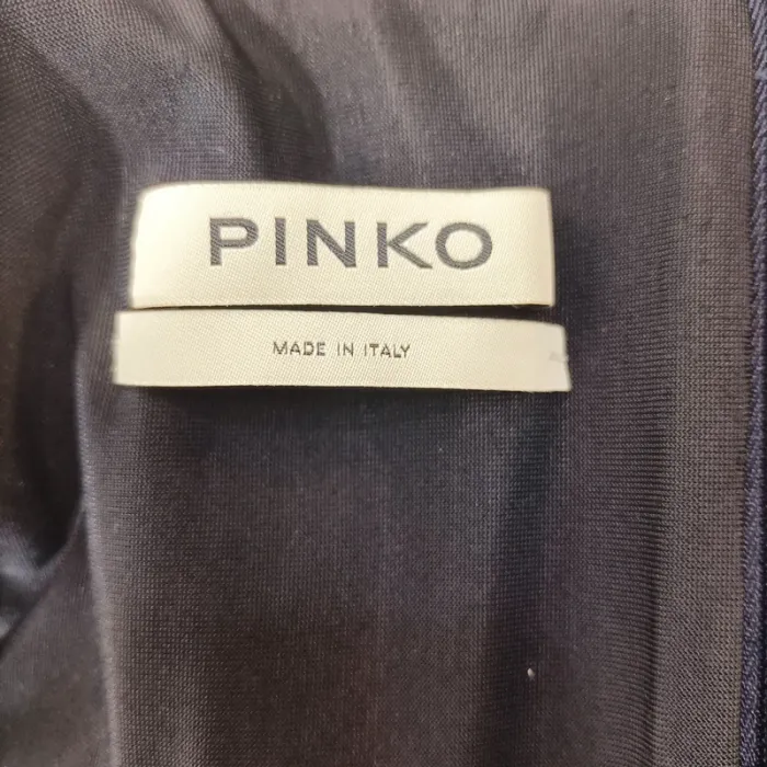 Robe courte cintrée bleu marine Pinko avec détail ceinture satinée A1143 - photo numéro 9