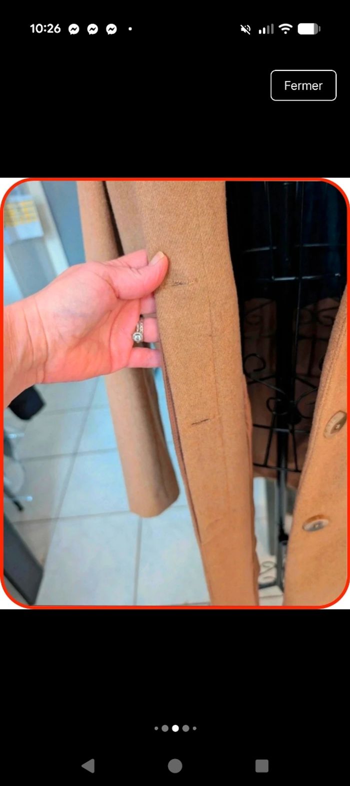 Superbe Manteau Droit Camel de la marque VILA Clothes - photo numéro 5