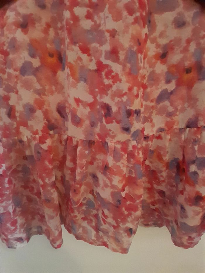 Superbe chemisier imprimé rose et bleu, taille L, Marque Kiabi - photo numéro 8