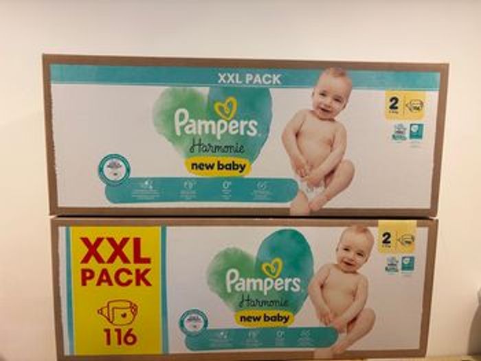 2x116 couches Pampers harmonie taille 2
