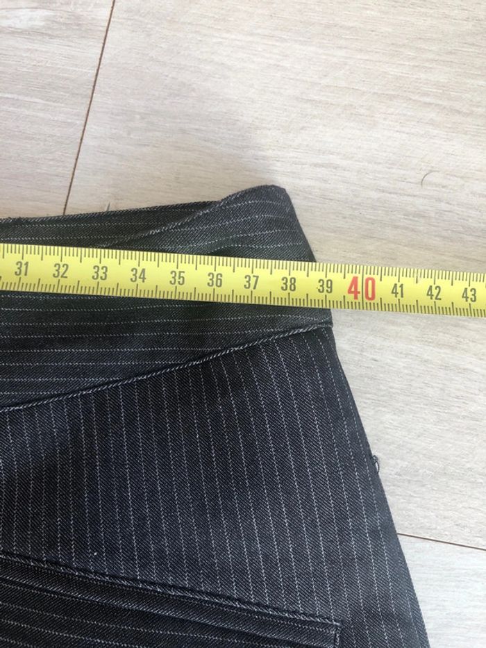 Pantalon tailleur flare jennyfer y2k taille 40 gris rayures tennis - photo numéro 8