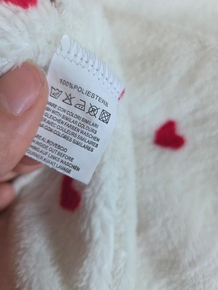 Pyjama chaud vovo à coeurs rouges - taille s - photo numéro 5