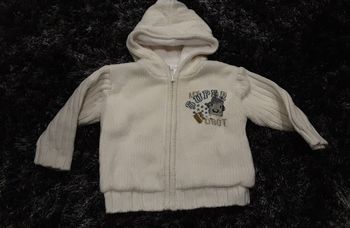 Gros gilet tricot à capuche - 12 mois