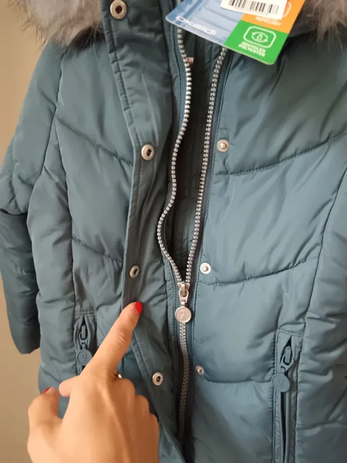 Manteau chaud hiver Okaïbi fille 3 ans 98cm neuf - photo numéro 4