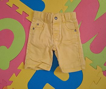 Pantacourt bermuda jaune, vertbaudet, taille 3 mois (60 cm)