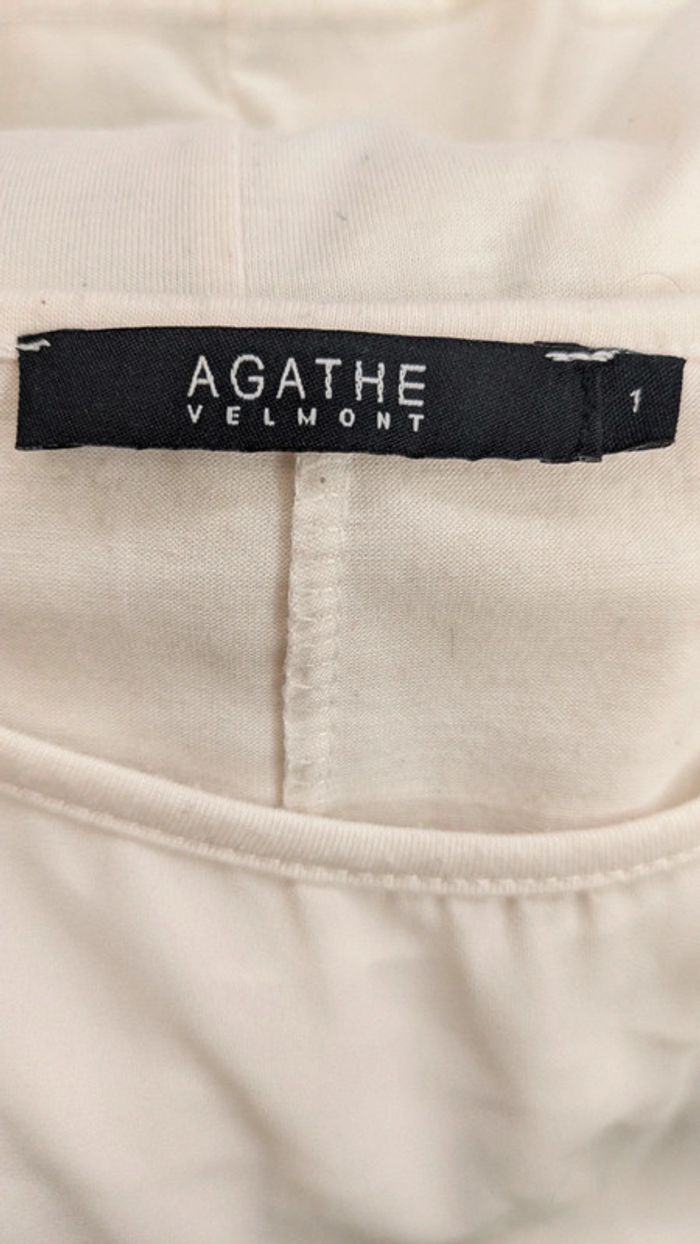 T-shirt été blanc et motif floral - photo numéro 5