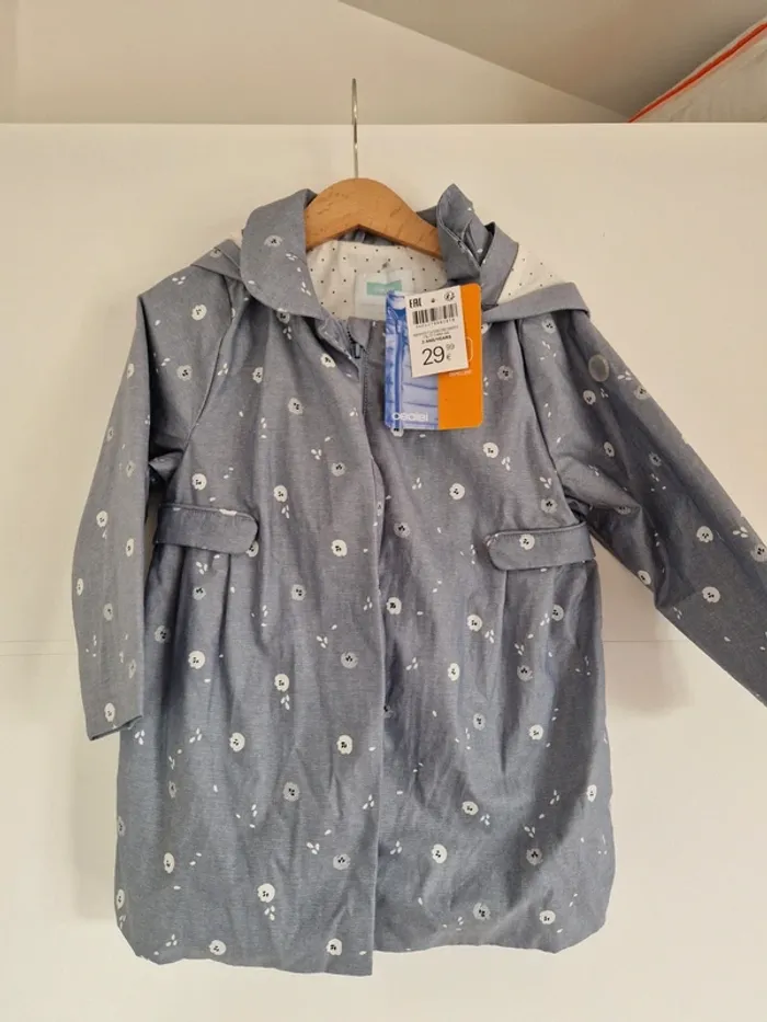 Imperméable ciré fille 3 ans Obaïbi neuf