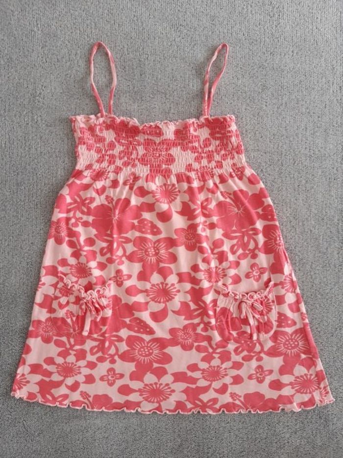 Robe à fleurs à bretelles La Halle 6 ans